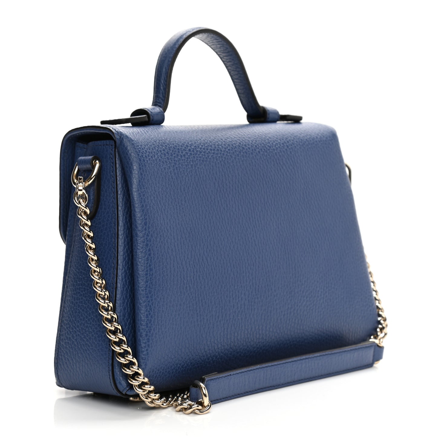 Dollar Calfskin Interlocking G Top Handle Shoulder Bag Caspian