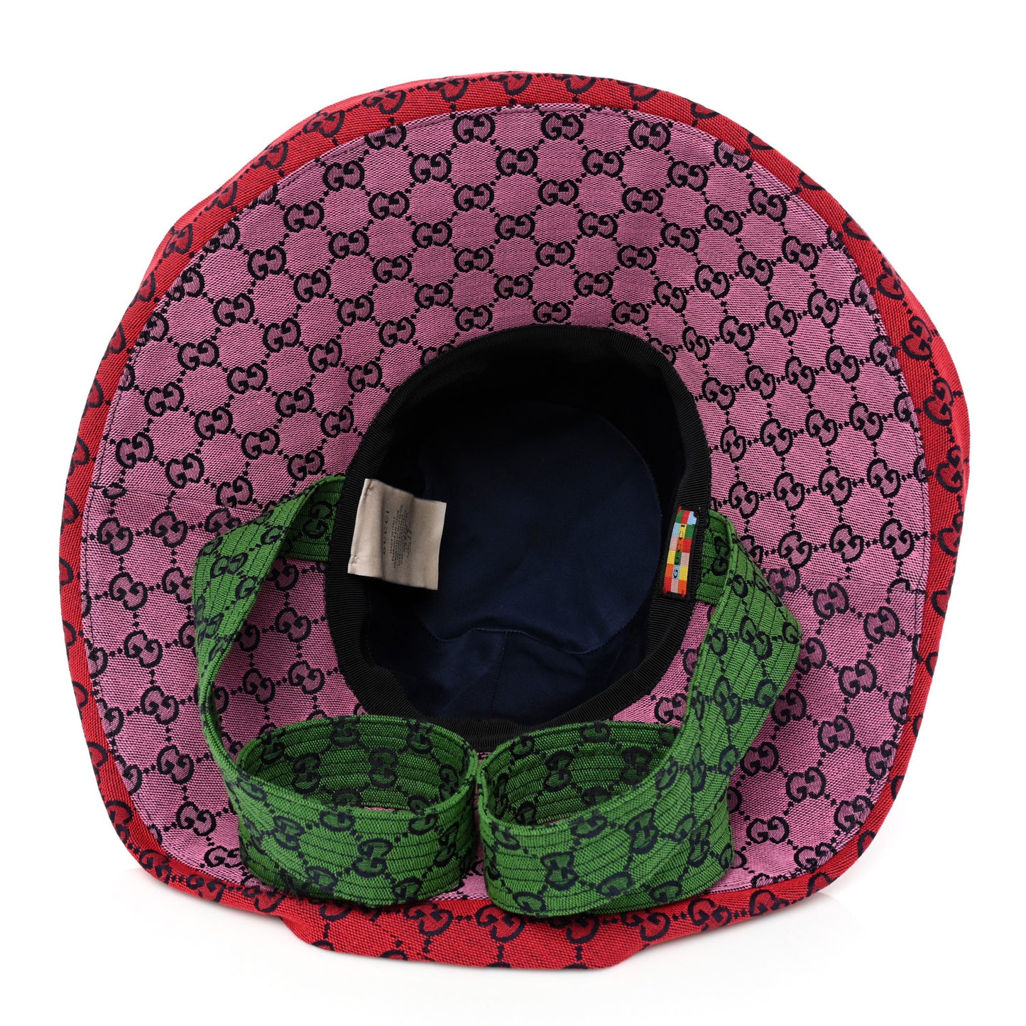 Monogram Multicolor Wide Brim Hat M Pink Multicolor