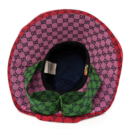 Gucci Monogram Multicolor Wide Brim Hat M Pink Multicolor 6 of 9