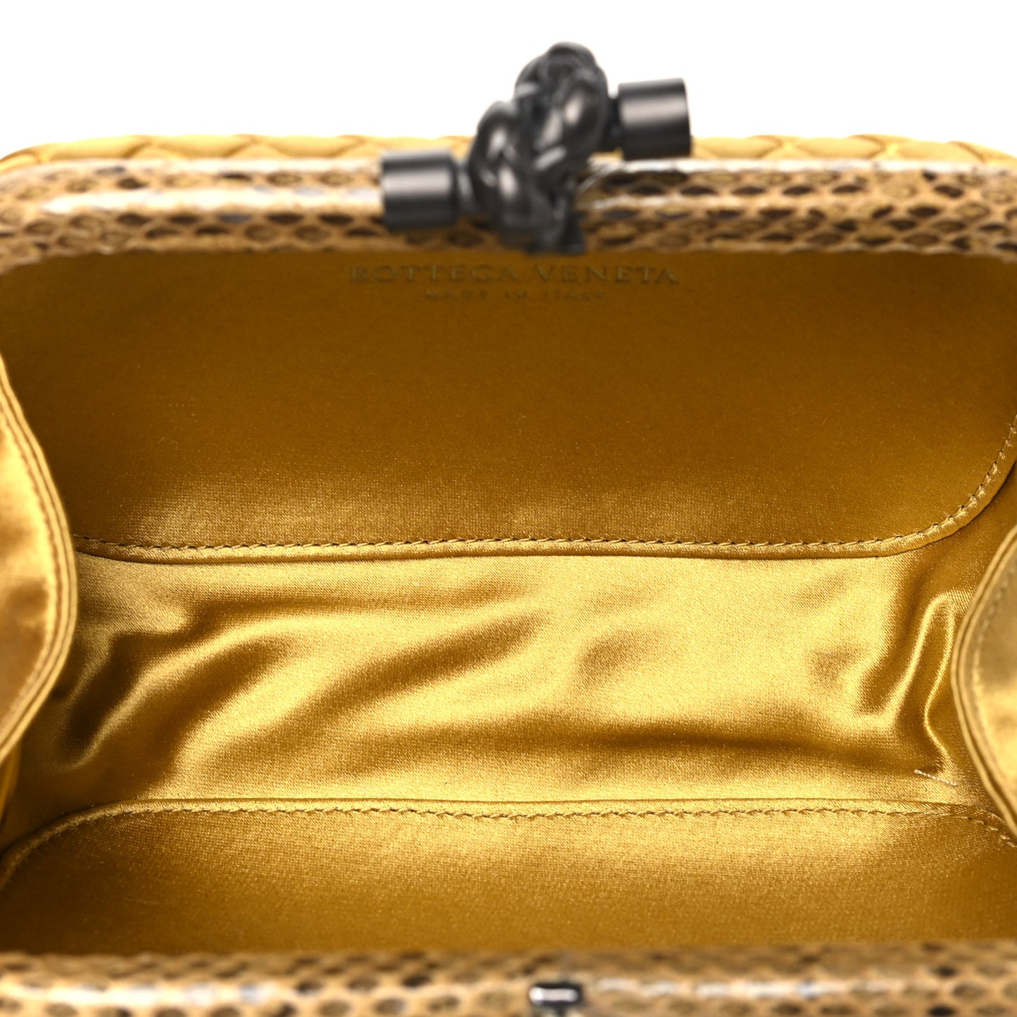 Satin Intreccio Impero Ayers Knot Clutch Duchesse