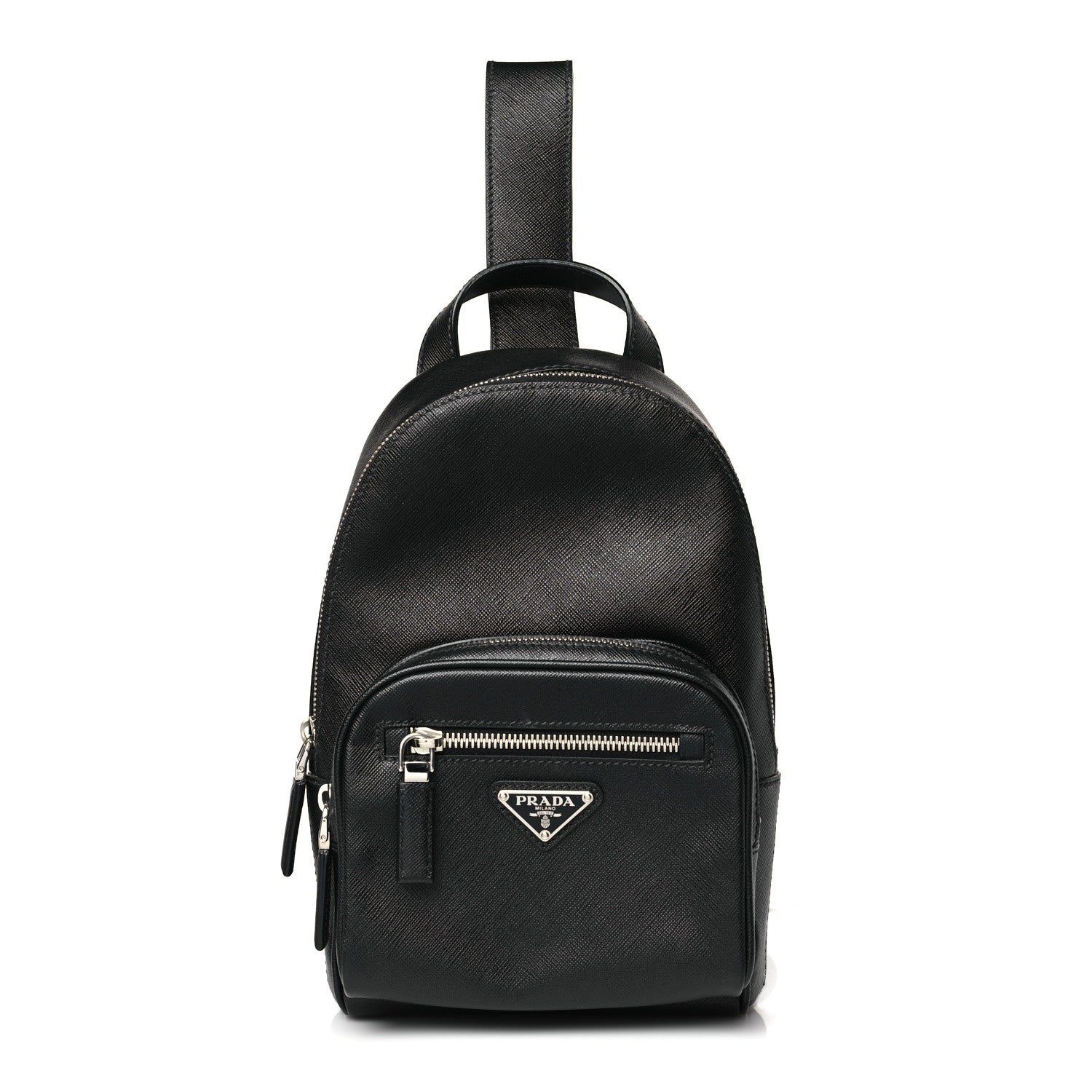 Prada Saffiano Sling Backpack Black 1 of 7