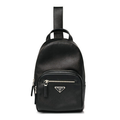 Prada Saffiano Sling Backpack Black 1 of 7