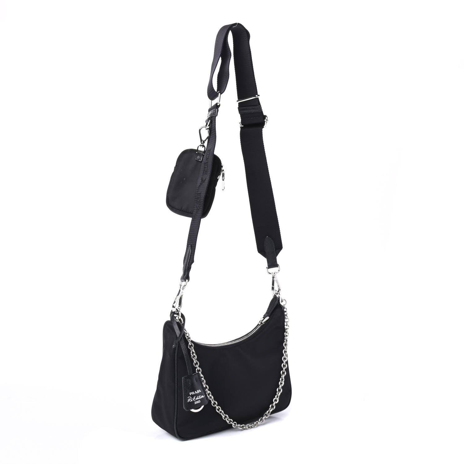 Prada Nylon Re-Edition 2005 Shoulder Bag Black 2 of 4