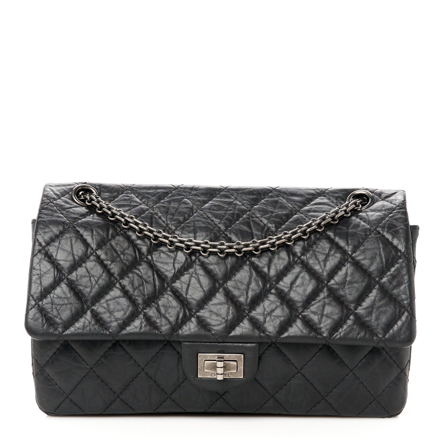 Chanel Aged Calfskin Quilted 2.55 Reissue 226 Flap Black 1 of 11