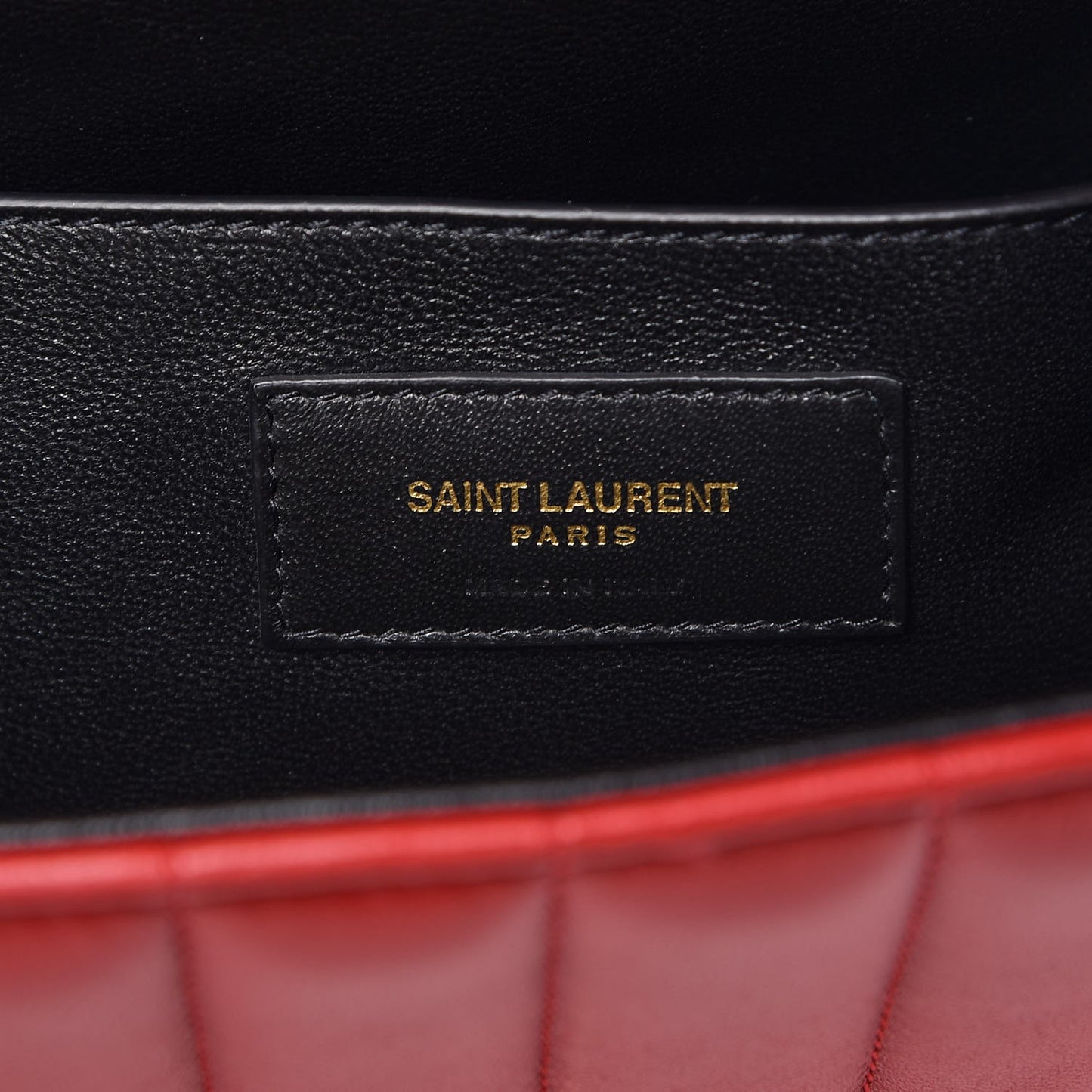 Lambskin Matelasse Monogram Large Vicky Chain Bag Rouge Eros