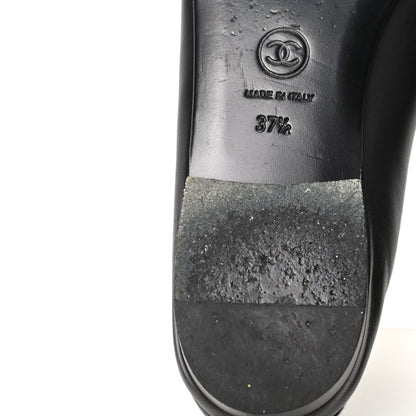 Chanel Lambskin CC Cap Toe Ballerina Flats 37.5 Black Beige 11 of 12