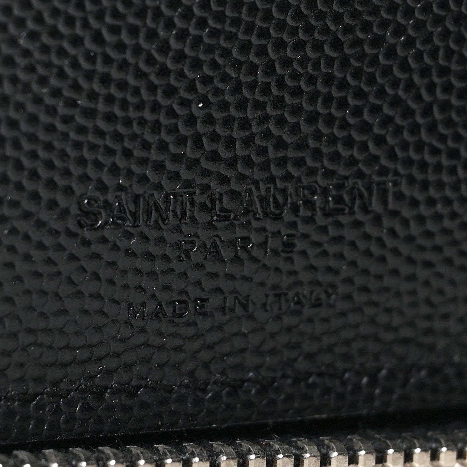 Saint Laurent Grain de Poudre Zip Around Wallet Black 6 of 6