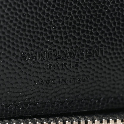Saint Laurent Grain de Poudre Zip Around Wallet Black 6 of 6