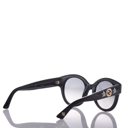 Gucci Round Frame Star Sunglasses GG0208S Black 4 of 9