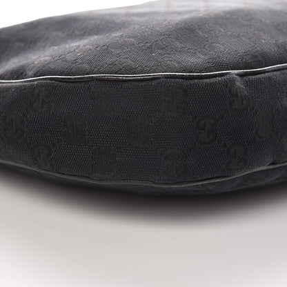 Gucci Monogram Medium Half Moon Hobo Black 5 of 14