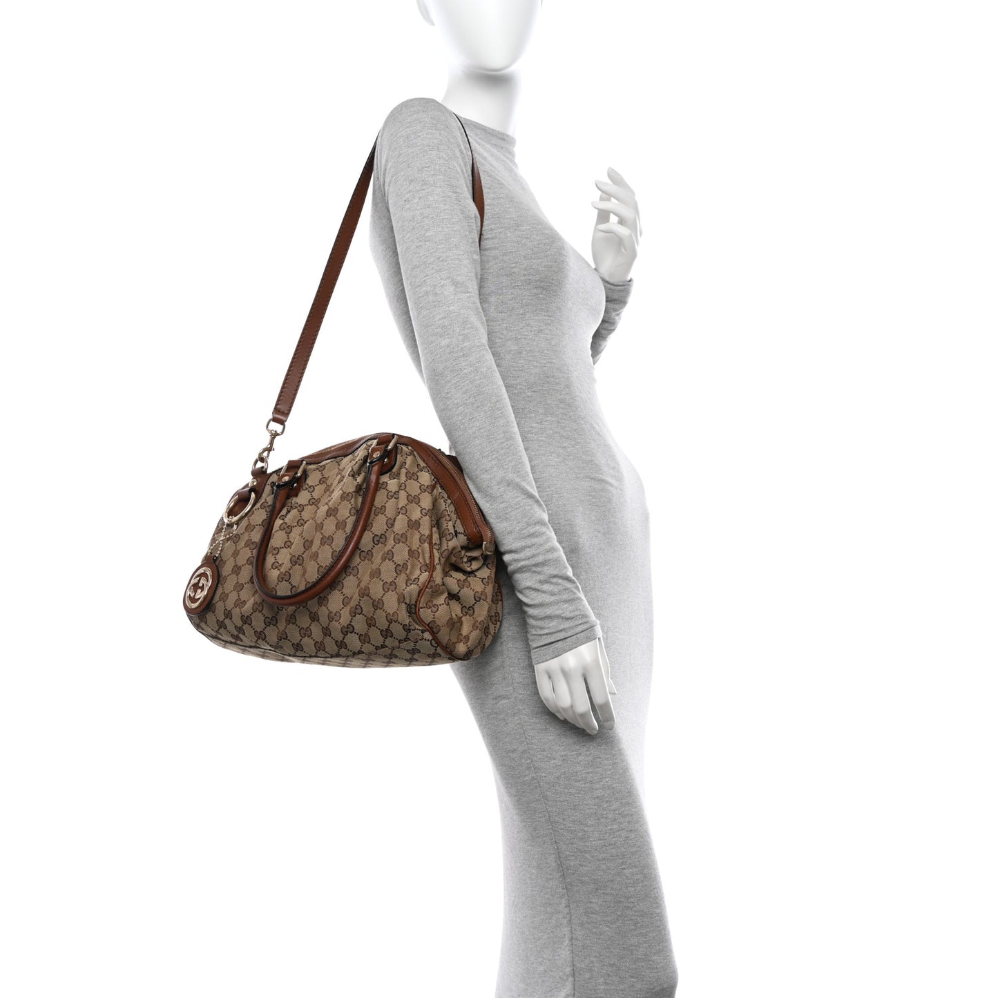 Monogram Medium Sukey Boston Brown