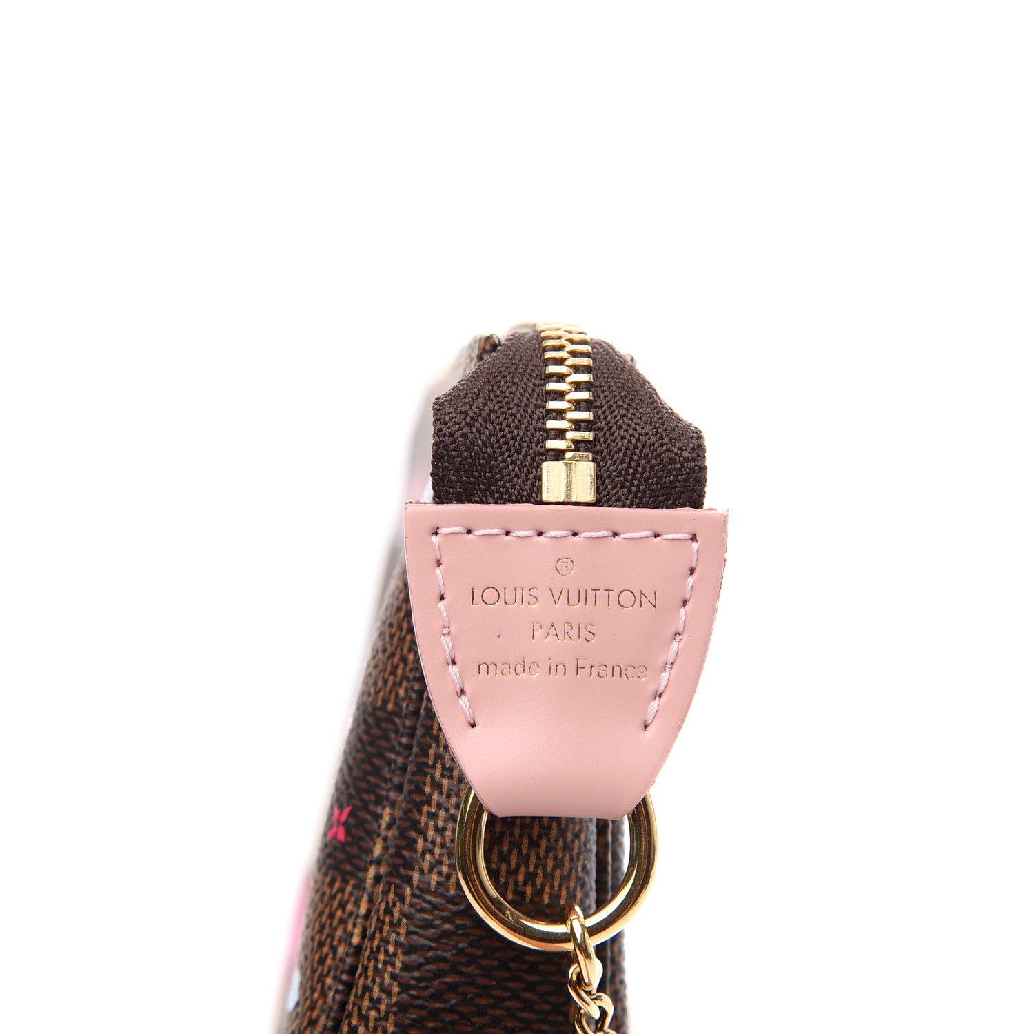Louis Vuitton Damier Ebene 2020 Christmas Animation Big Wheel Mini Pochette Accessories Rose Ballerine 6 of 7