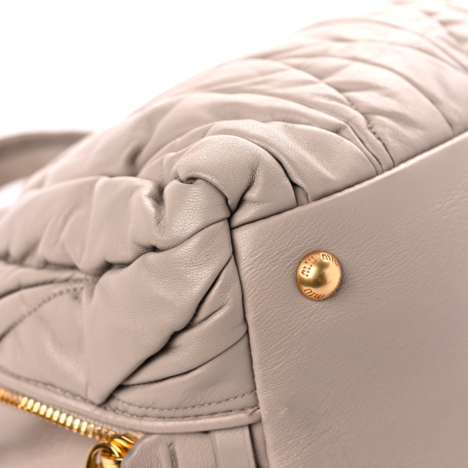 Miu Miu Nappa Matelasse Bauletto Top Handle Seta 7 of 13