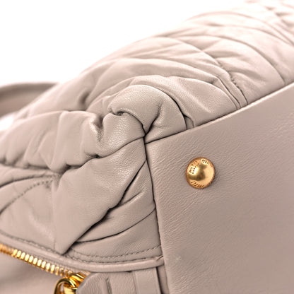 Miu Miu Nappa Matelasse Bauletto Top Handle Seta 7 of 13