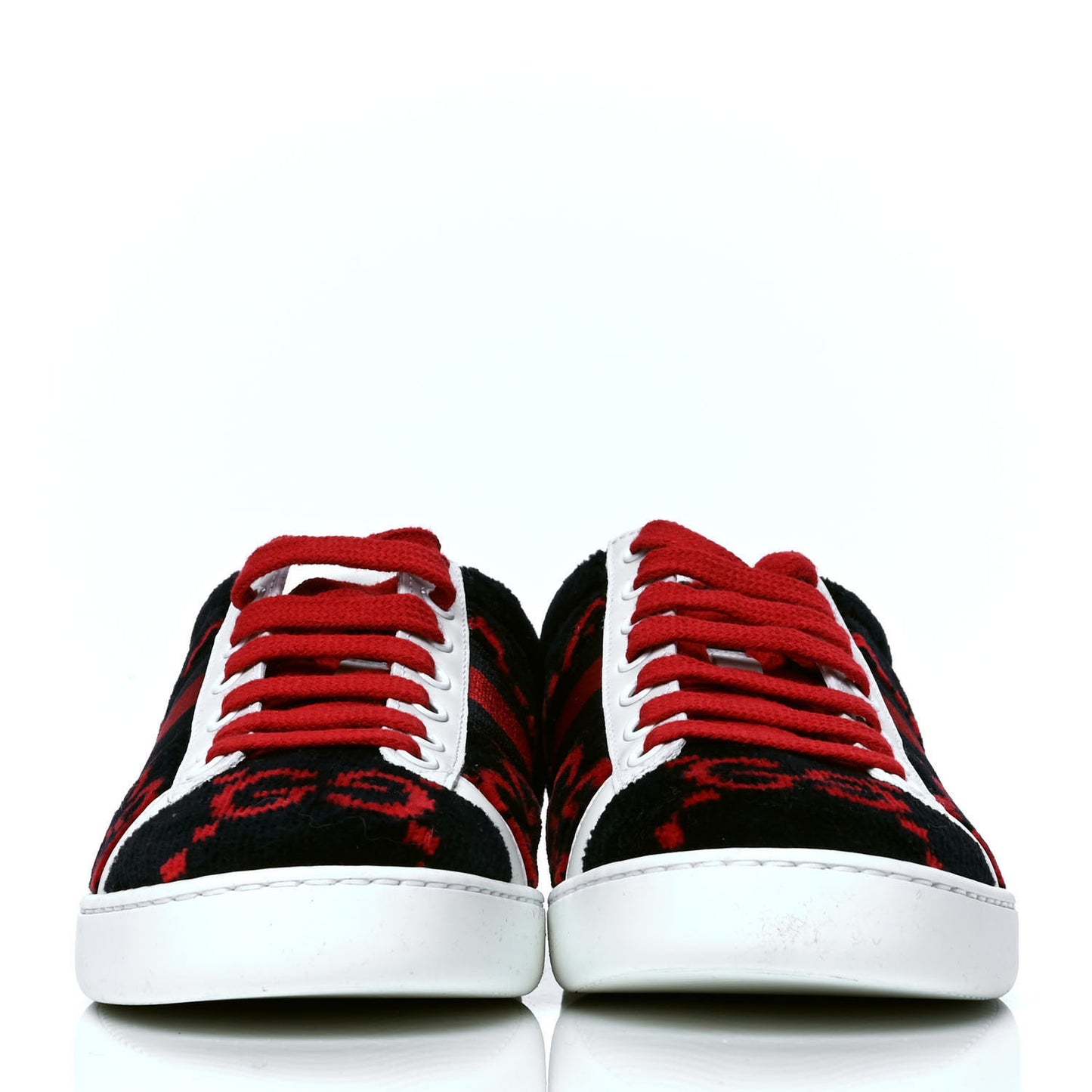 Terry Cloth GG Monogram Womens Ace Sneakers 36 Blue Red