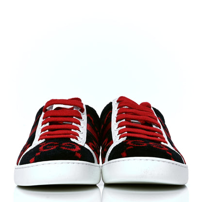 Gucci Terry Cloth GG Monogram Womens Ace Sneakers 36 Blue Red 2 of 6