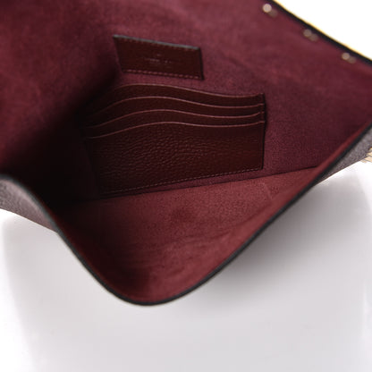 Valentino Garavani Pebbled Calfskin Medium Rockstud Envelope Flat Wristlet Pouch Rubin 5 of 7