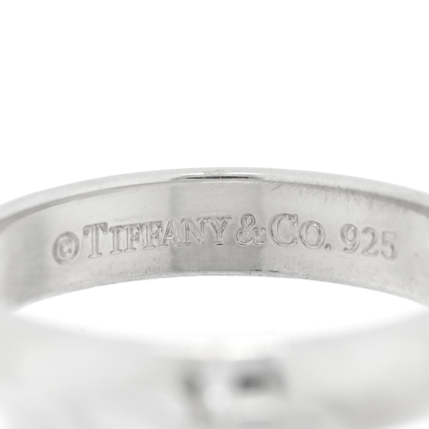 Tiffany Sterling Silver Return to Tiffany Heart Charm Ring 54 7 4 of 4
