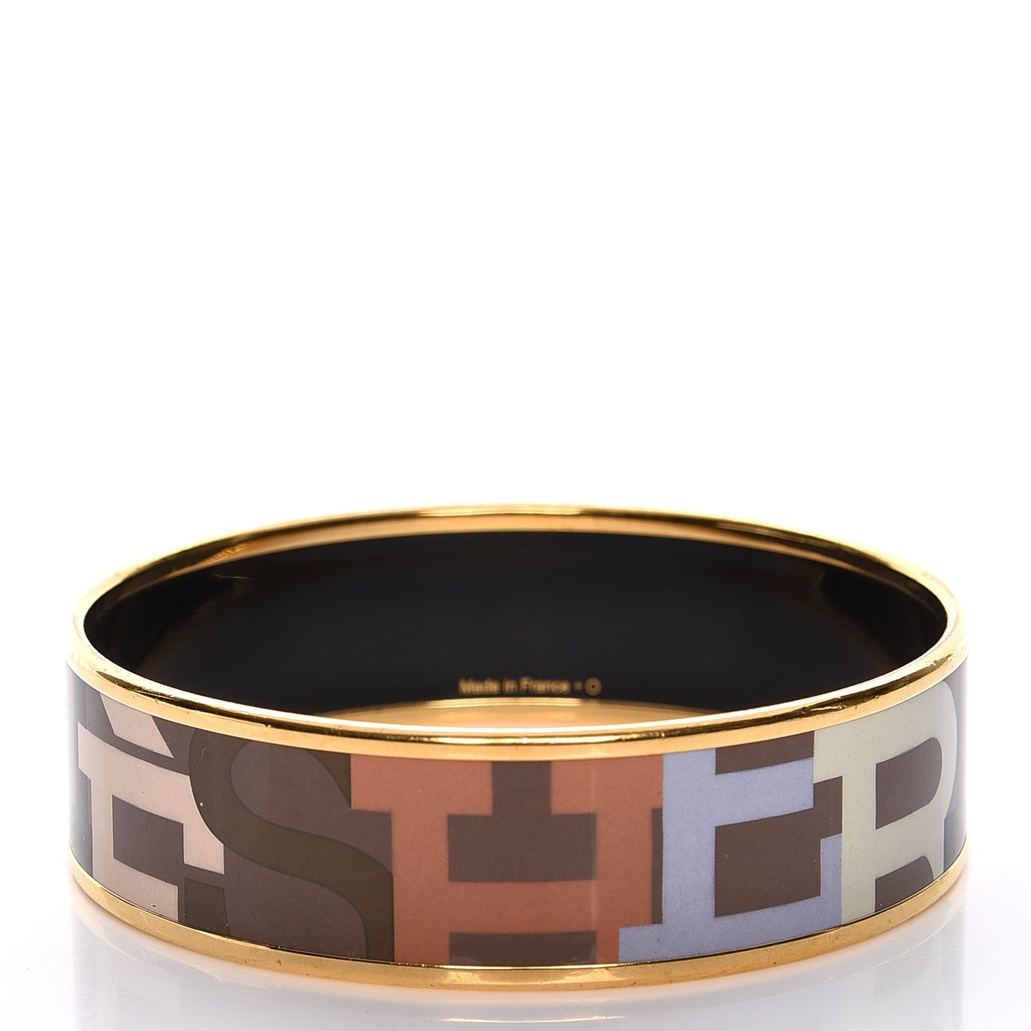 Enamel Printed Wide Capitales Bracelet 62