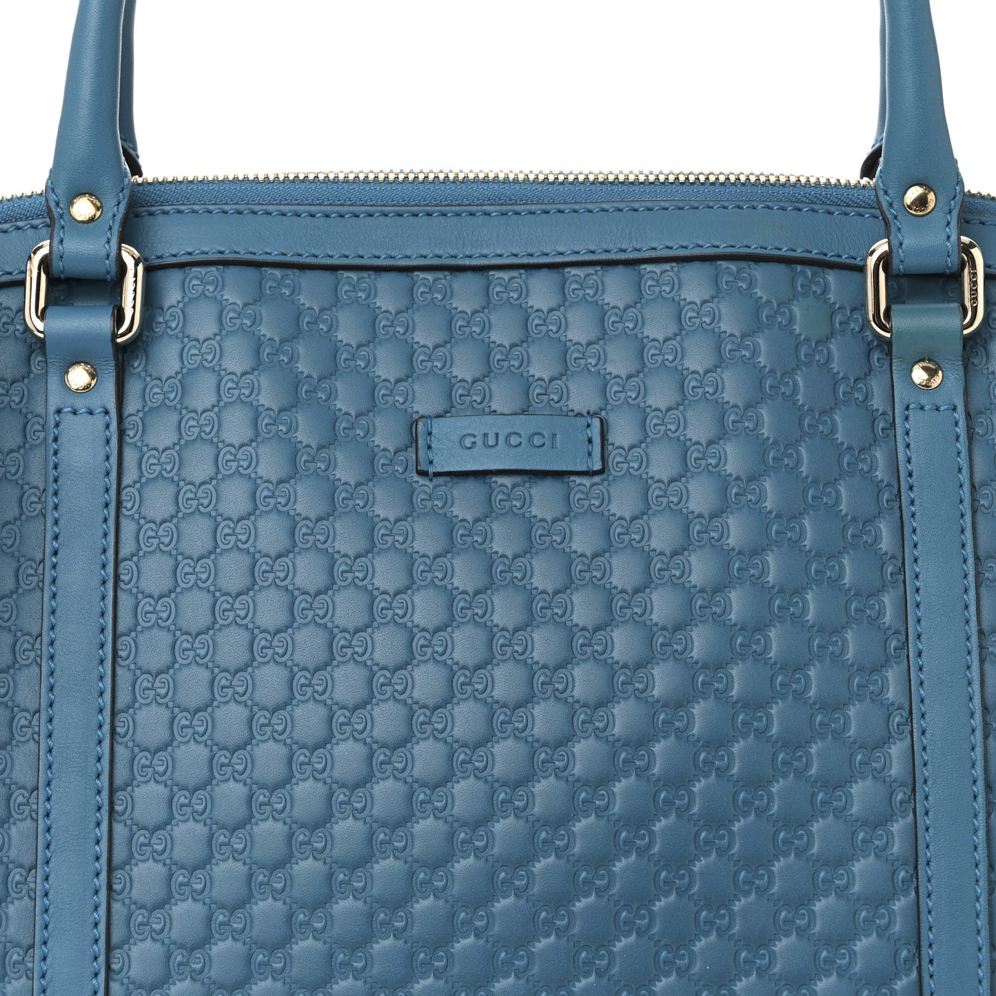 Soft Microguccissima Dome Satchel Deep Cobalt