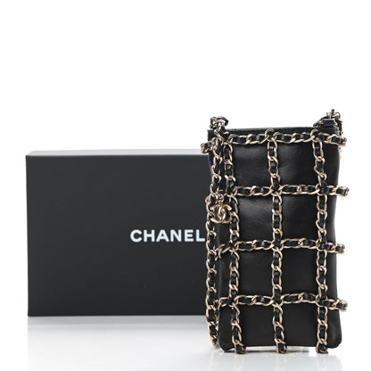 Chanel Lambskin Tech Me Out Clutch With Chain Black 13 of 13