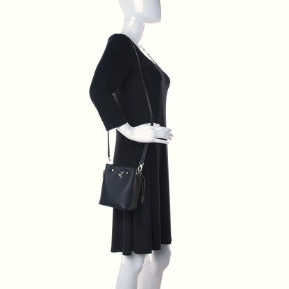 Louis Vuitton Calfskin Nano Lockme Bucket Black 2 of 10