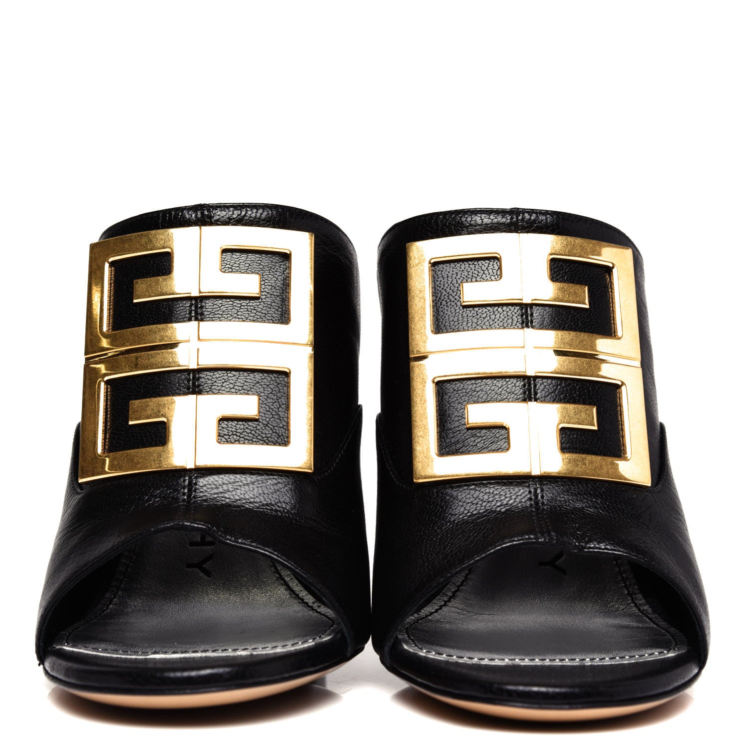 Givenchy Grained Goatskin 4G Logo Mules 38 Black 2 of 11
