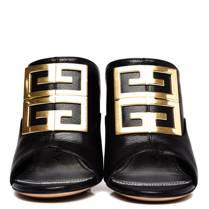 Givenchy Grained Goatskin 4G Logo Mules 38 Black 2 of 11