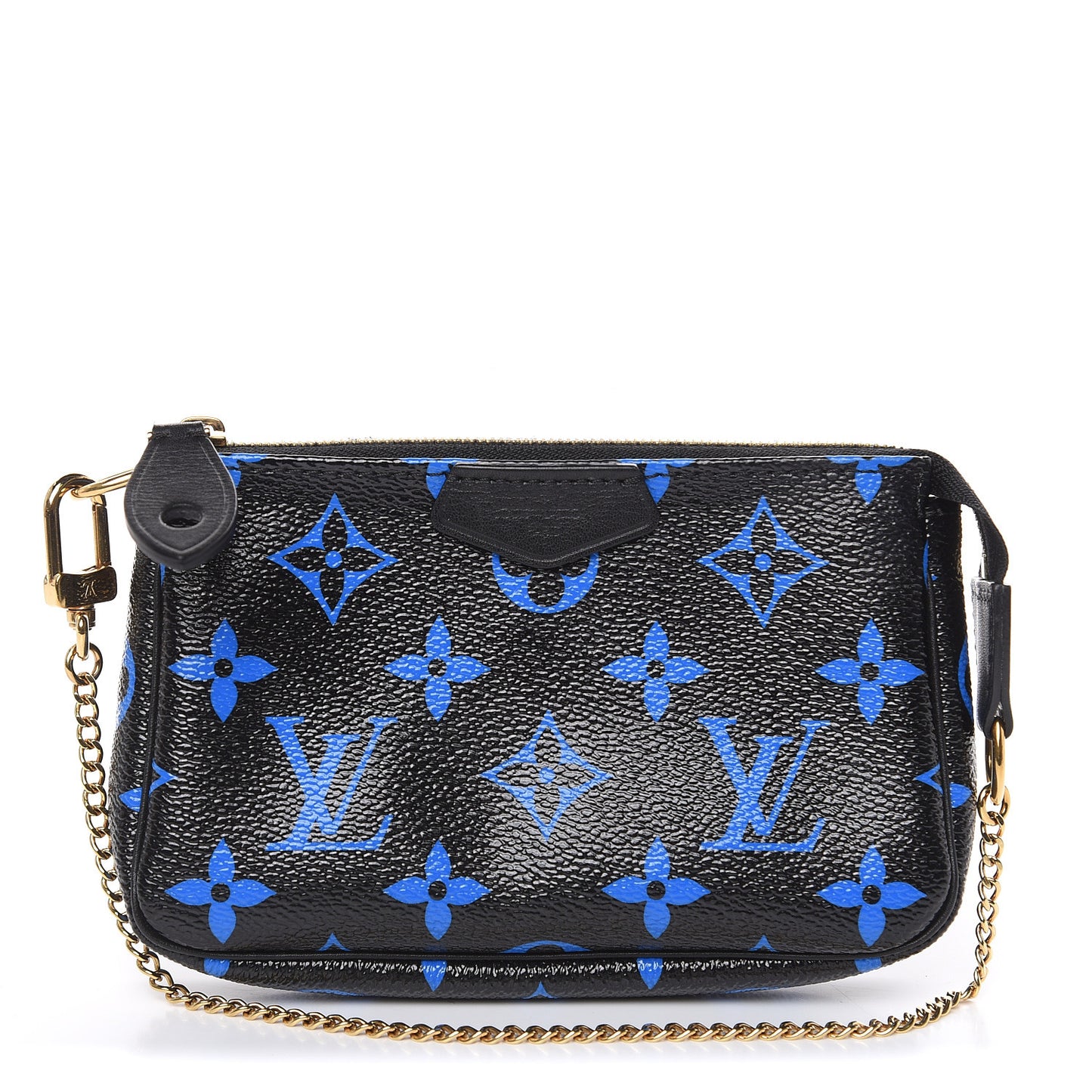 Colored Monogram Mini Pochette Accessories Blue Black