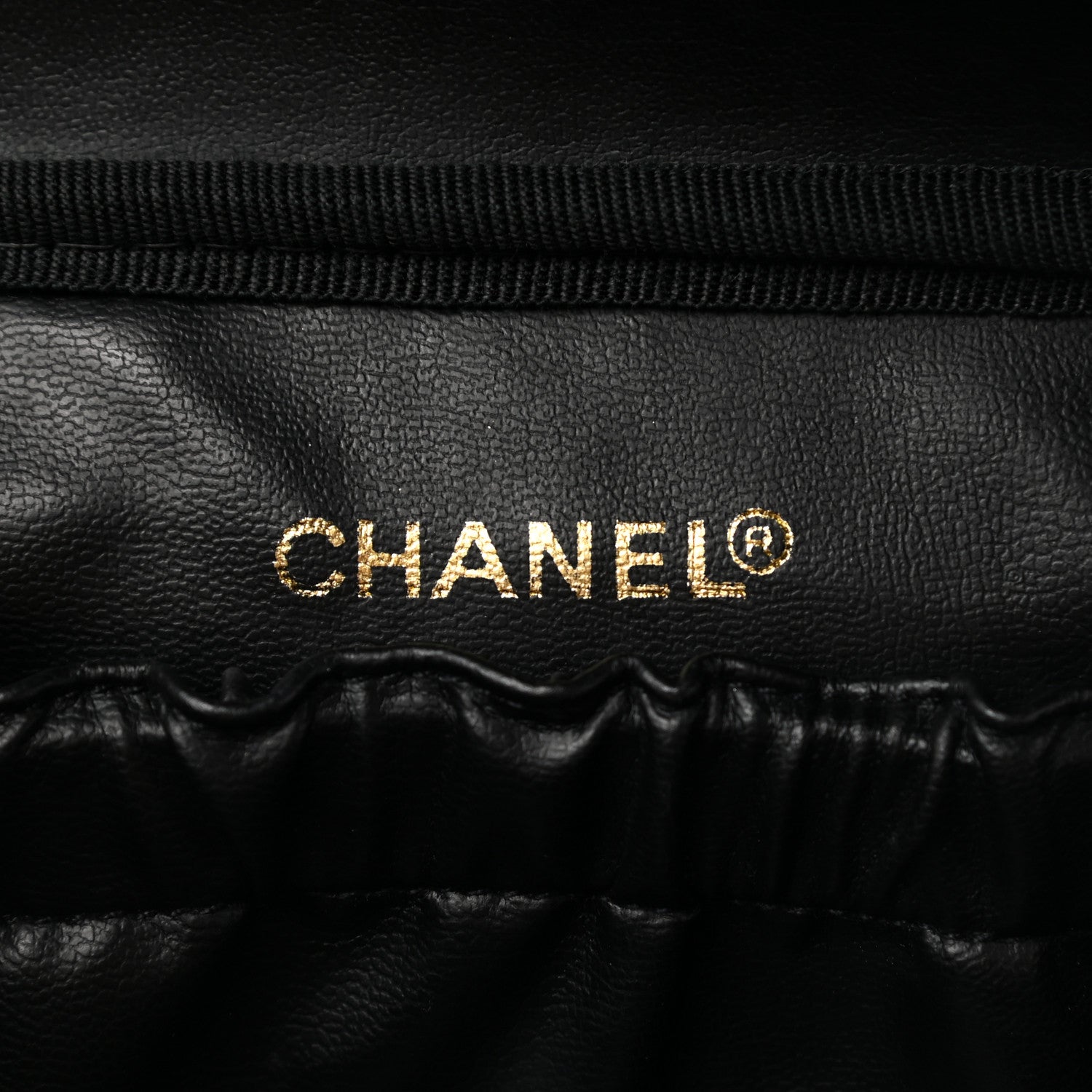Chanel Lambskin Vanity Cosmetic Case Black 6 of 9