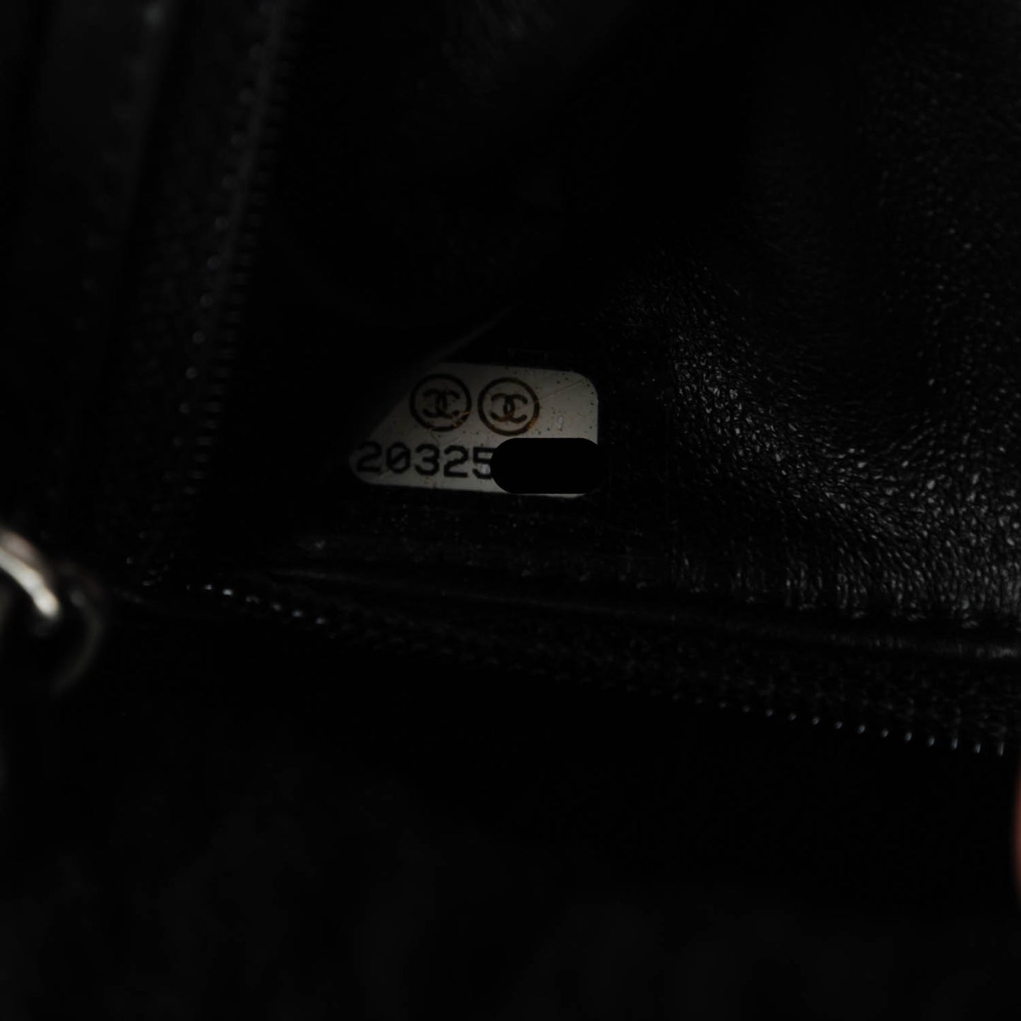 Shearling Lambskin Pearl Flap Black