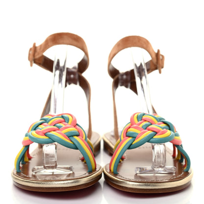 Christian Louboutin Nappa Veau Velours Ella Flat Sandal 36 Multicolor 2 of 7