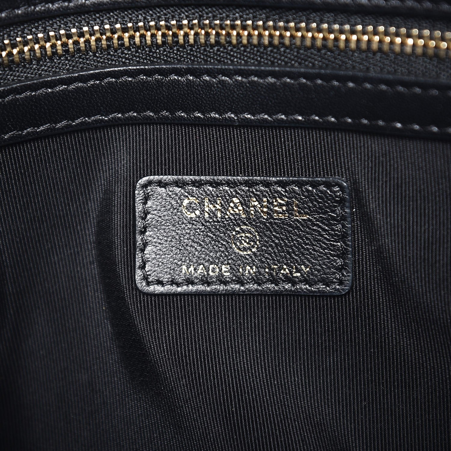 Chanel Lambskin Quilted Medium Cosmetic Case Black 6 of 7