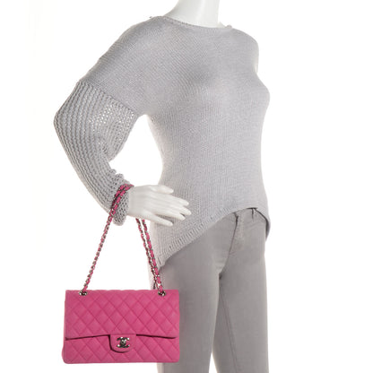 Chanel Iridescent Caviar Quilted Medium Double Flap Pink 2 of 8