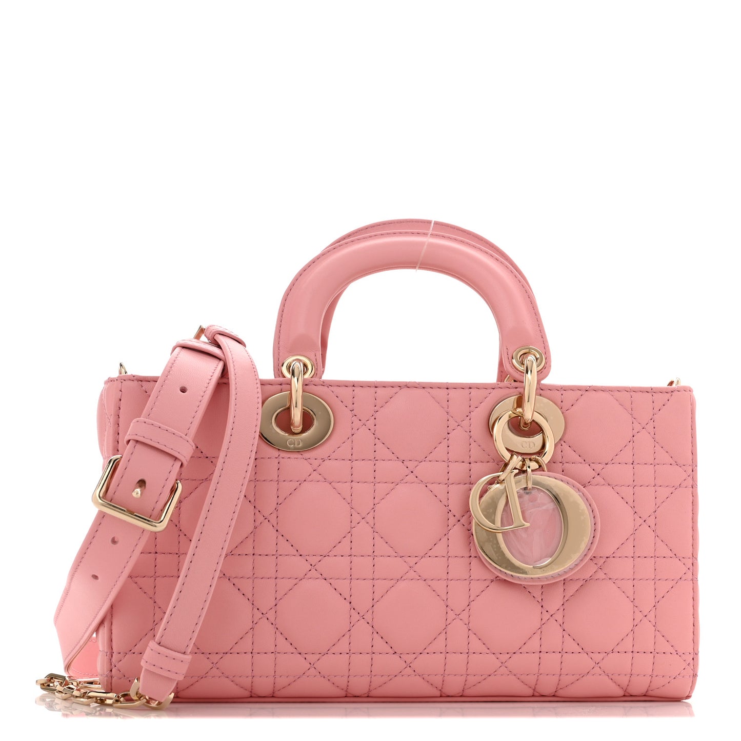 Lambskin Cannage Medium Lady D-Joy Light Pink