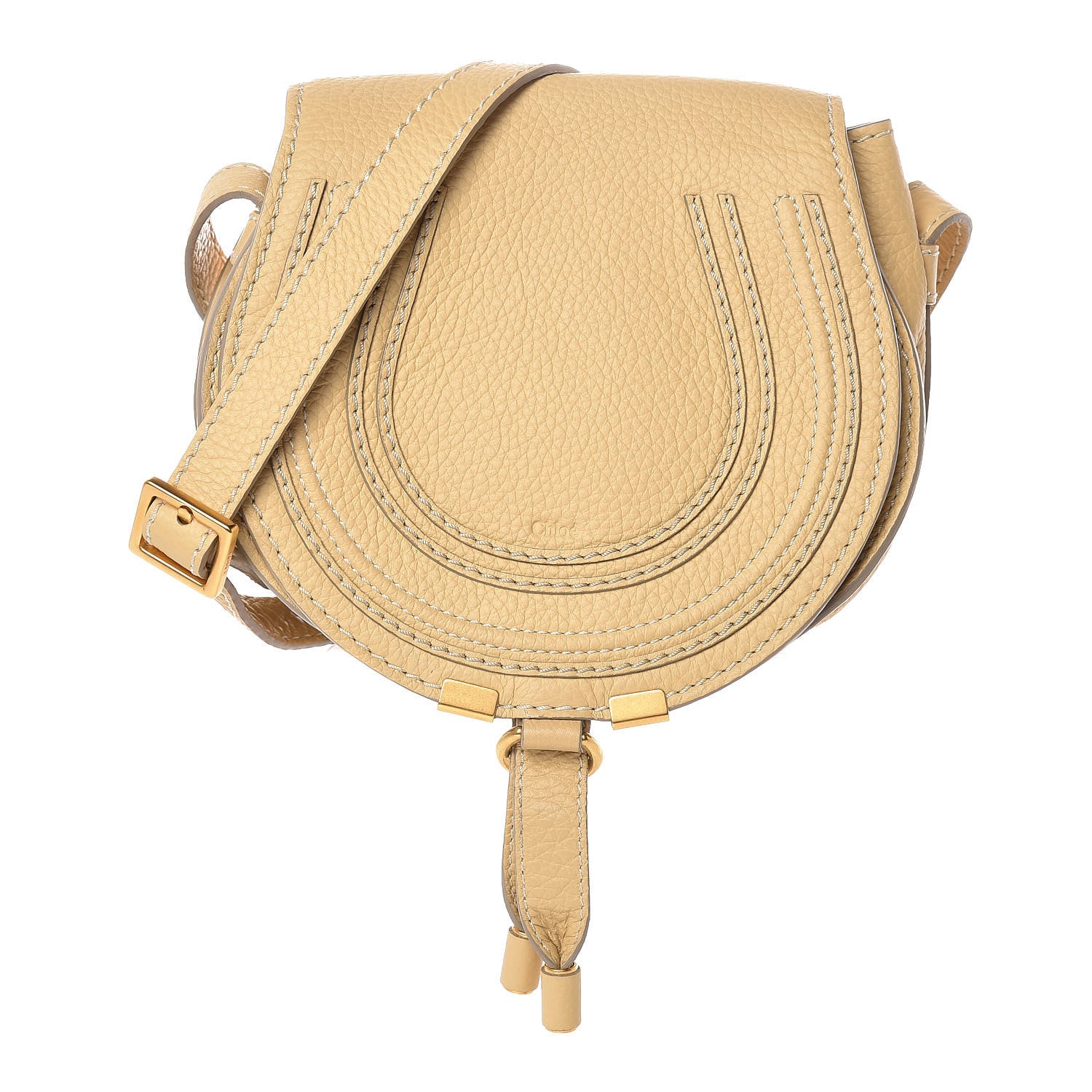 Chloe Calfskin Mini Marcie Round Crossbody Bag Sunlight 1 of 9