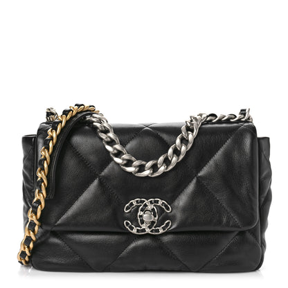 Chanel Lambskin Quilted Medium Chanel 19 Flap Black 1 of 9