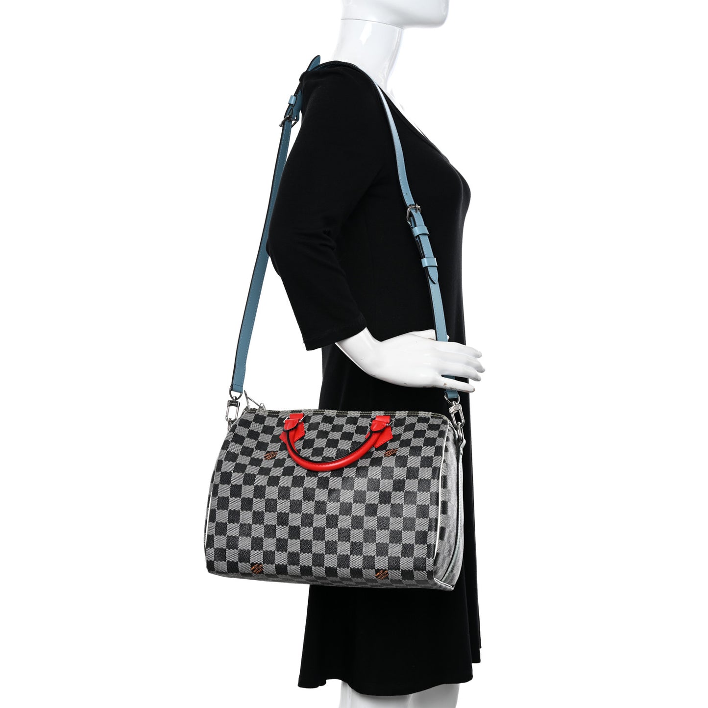 Damier Speedy Bandouliere 30 Black White