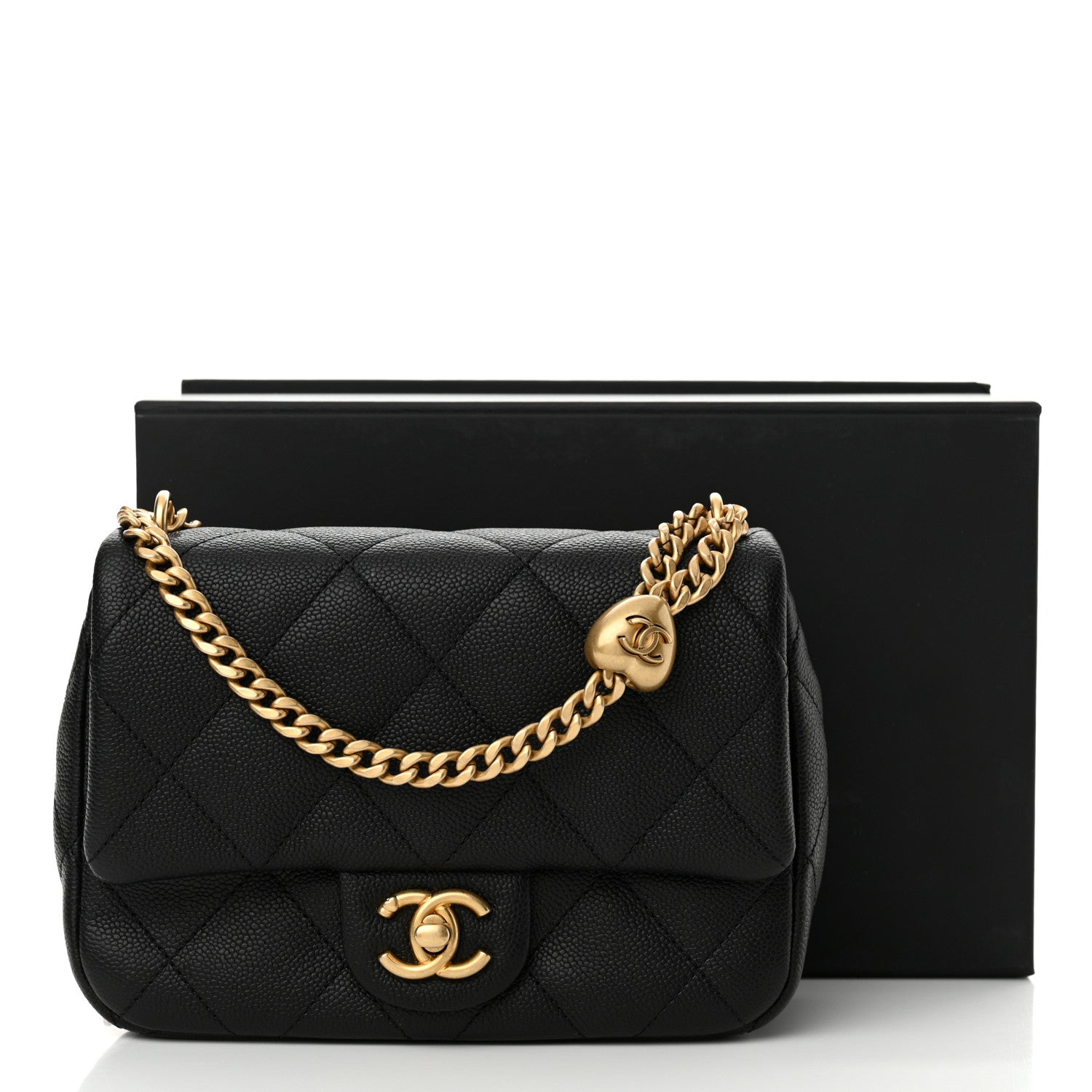 Chanel Caviar Quilted Mini Sweetheart Flap Black 11 of 11