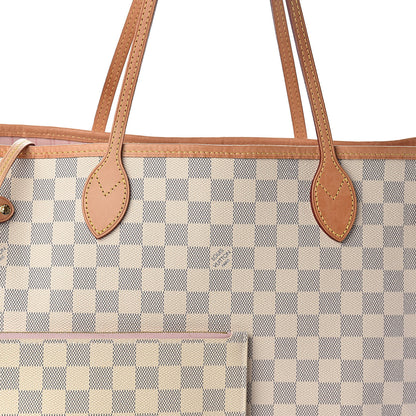 Louis Vuitton Damier Azur Neo Neverfull MM Rose Ballerine 9 of 12