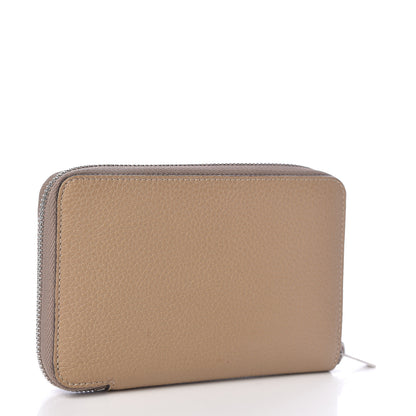 Celine Drummed Calfskin Medium Zip Around Multifunction Wallet Dune 3 of 7