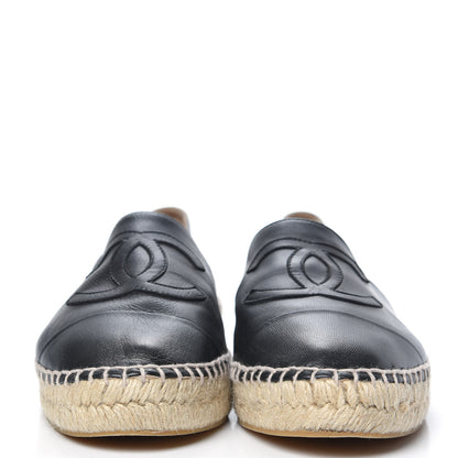 Chanel Lambskin CC Espadrilles 40 Black 2 of 10