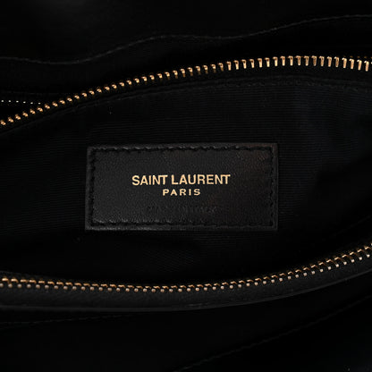 Saint Laurent Calfskin Y Quilted Monogram Large Loulou Chain Satchel Black 6 of 10