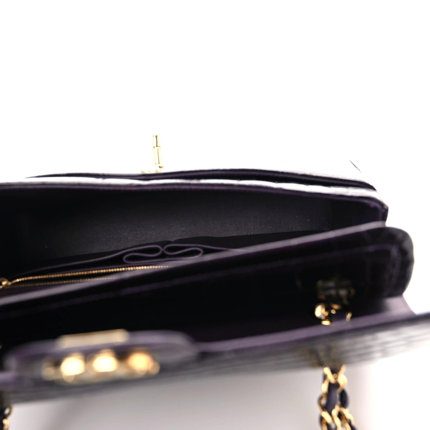 Chanel Alligator Medium Double Flap Purple 7 of 13