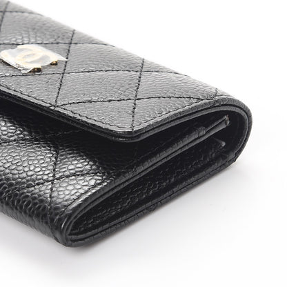 Chanel Caviar Quilted Flap Card Holder Black 10 of 11