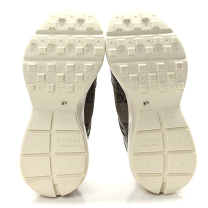 Gucci Maxi GG Supreme Monogram Gucci 100 Womens Rhyton Sneakers 39.5 Beige Ebony 5 of 8