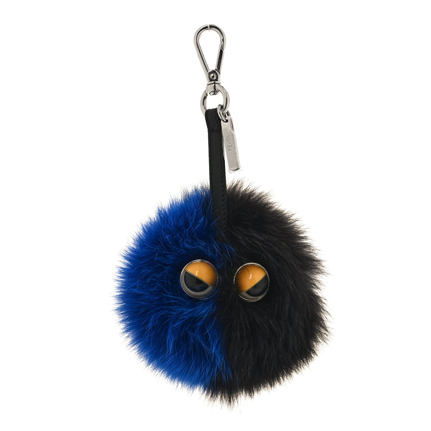 Mink Fur Spring Eyes Monster Bag Bug Charm Black Blue