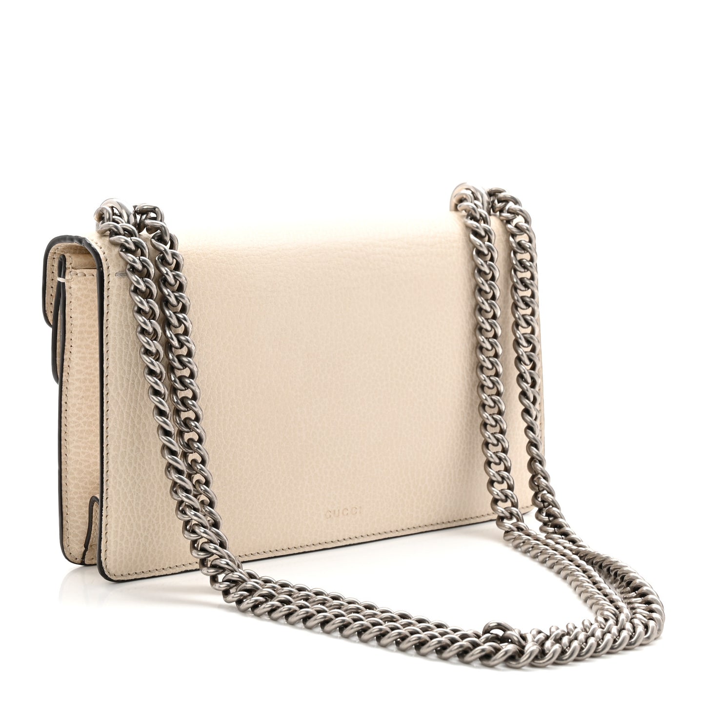 Dollar Calfskin Enamel Small Dionysus Shoulder Bag Mystic White Electric Blue