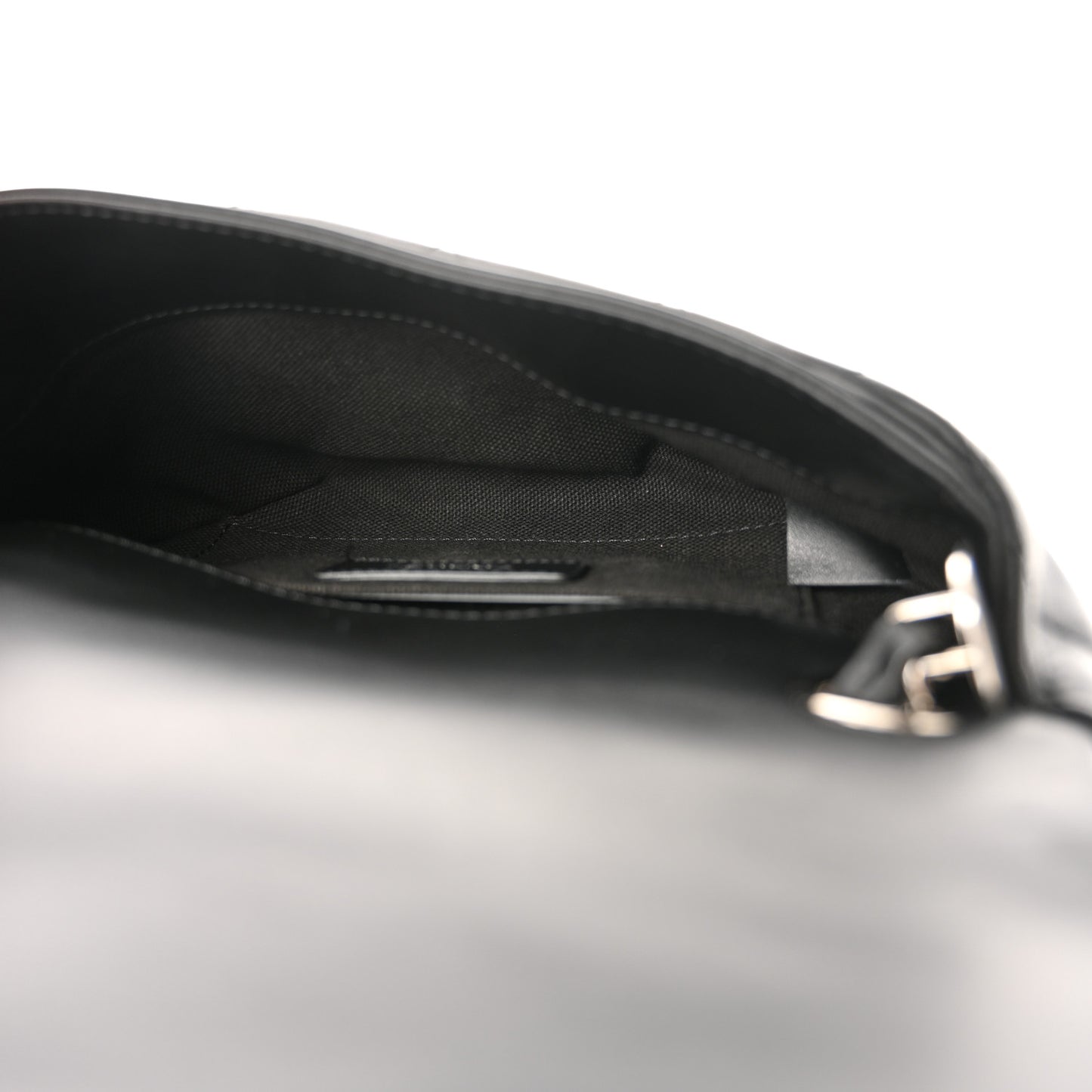 Calfskin Quilted CC Uniform Flap Belt Bag Black