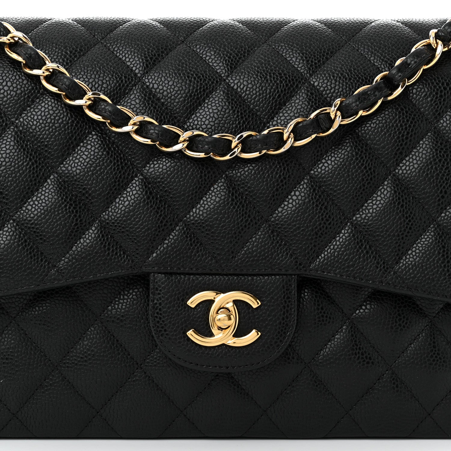 Chanel Caviar Quilted Jumbo Double Flap Black 8 of 12